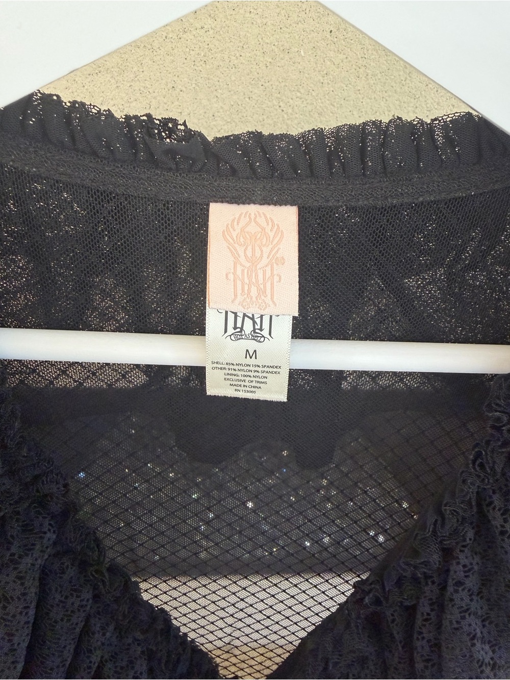 HAH Black Ruffled Mesh Dress - Picture 3 of 3
